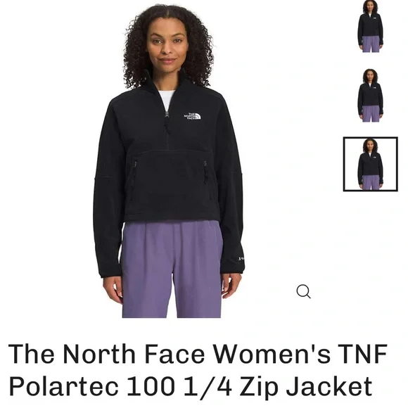 The North Face Black polartec zip jacket - Picture 3 of 3